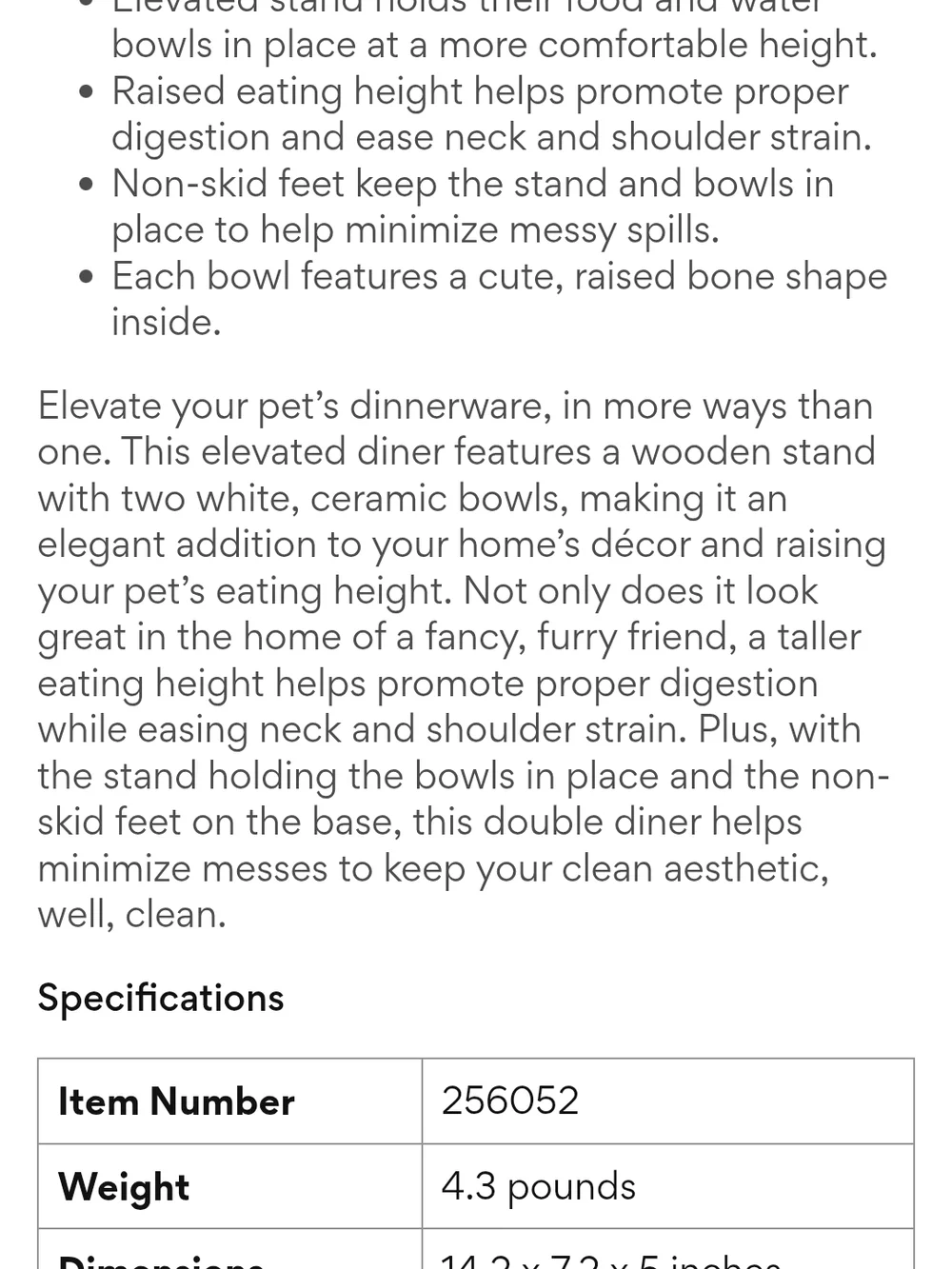 Wooden Elevated Double Dog Bowl Stand with White Ceramic Bowls